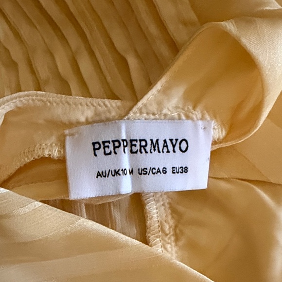 Peppermayo Willow Chiffon Mini Dress - Yellow - Picture 3 of 6